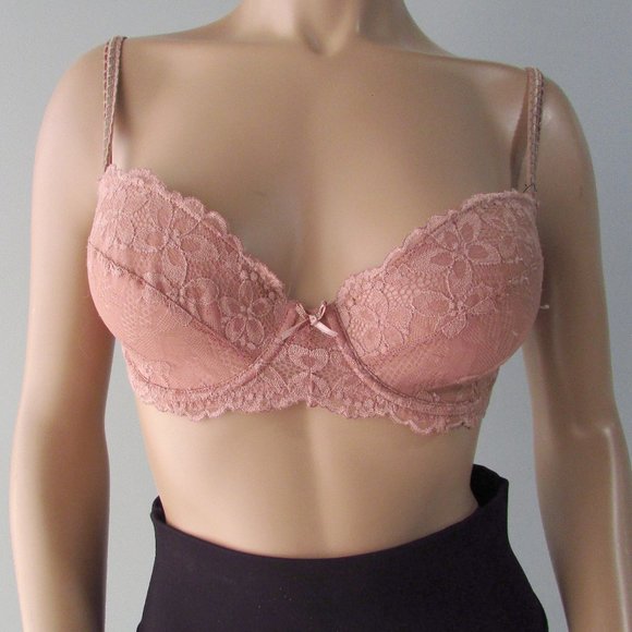 Le Mystere Scarlett Dusty Rose Balconette Bra 34C Style 7139 NWT - Picture 1 of 4